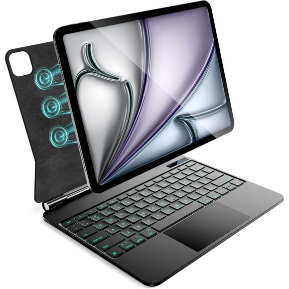 iPad Air 13" (2024) Keyboard Case & Trackpad (Compatible with iPad Pro 12.9") - Picture 1 of 6